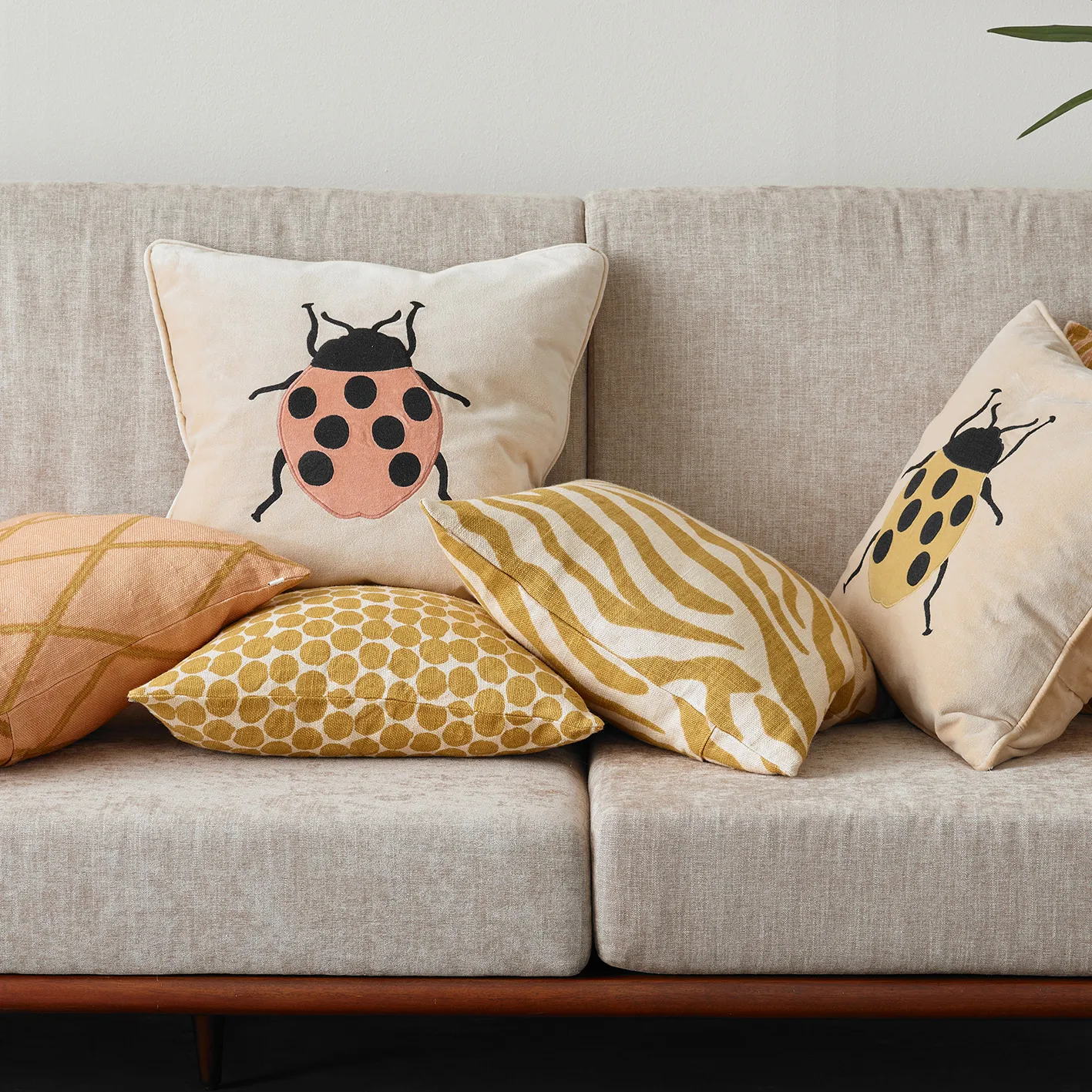 Zebra cushion cover 40x60 cm, spicy yellow Chhatwal & Jonsson
