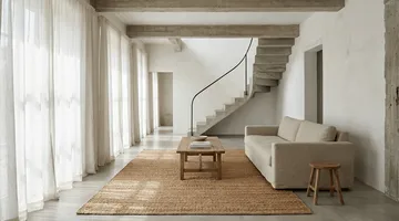 Jute Plain rug - Natural, 250x350 cm - Classic Collection