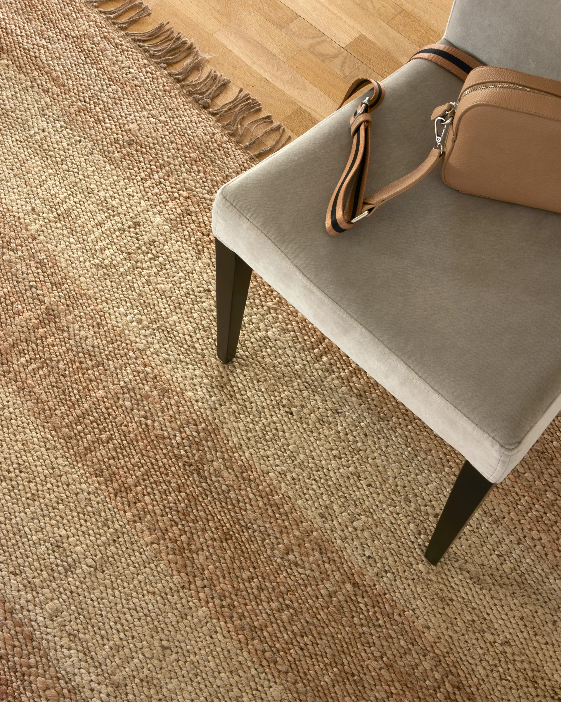 Jute Stripes rug, Natural jute, 170x230 cm Classic Collection