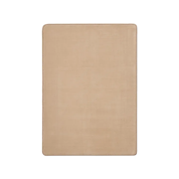 Lobby rug with overlock stitching - Beige, 200x200 cm - Classic Collection