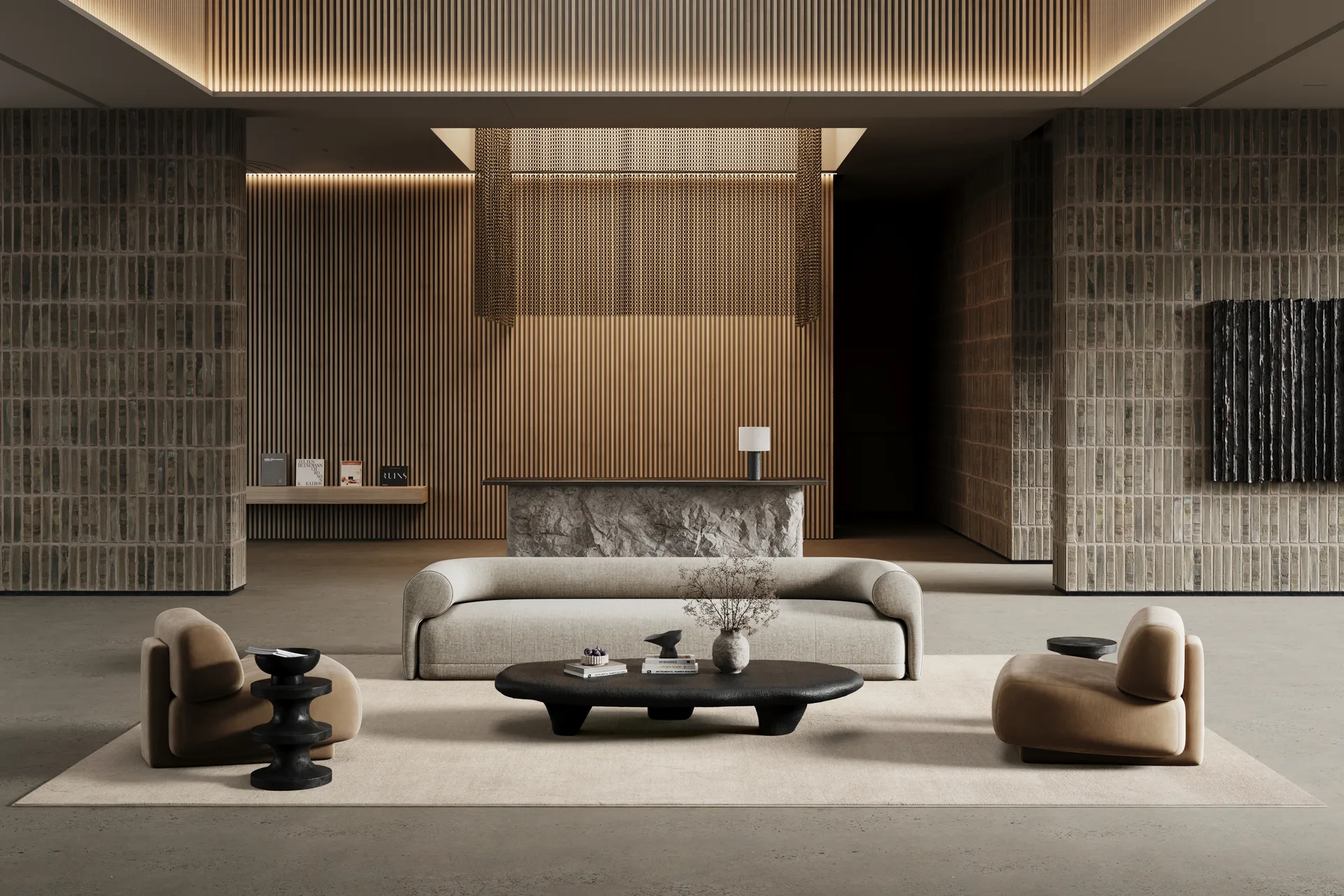 Lobby rug with overlock stitching, Off-white, 140x200 cm Classic Collection