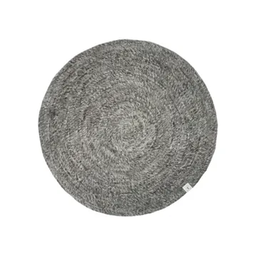 Merino Rug round - Granite, 160 cm - Classic Collection
