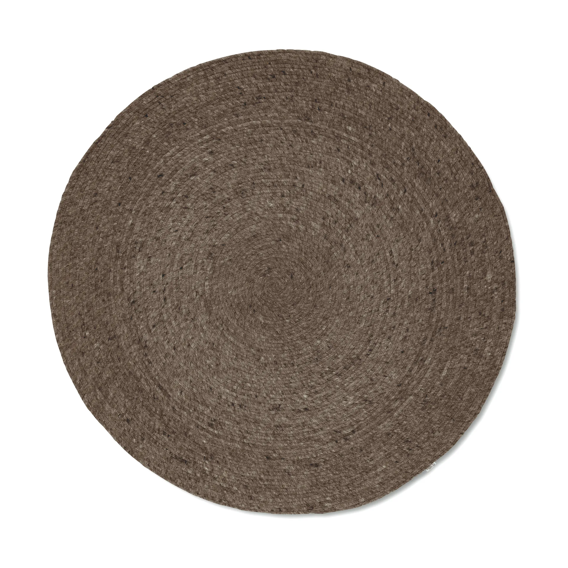 Merino wool carpet round Ø160 cm, Brown Classic Collection