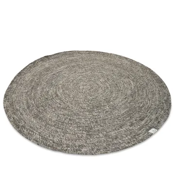 Merino wool carpet round Ø200 cm - grey - Classic Collection