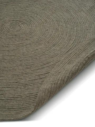 Merino wool rug round Ø240 cm - Dark green - Classic Collection