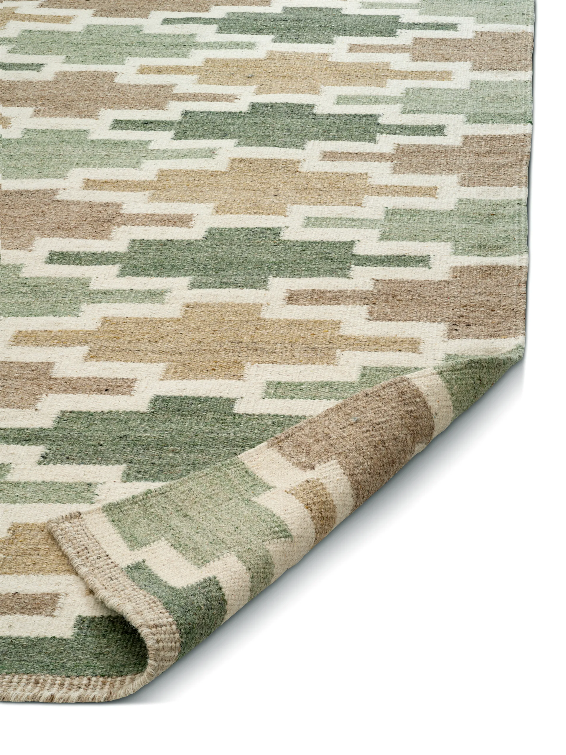 Röllakan Korsnäs rug, Green beige, 200x300 cm Classic Collection