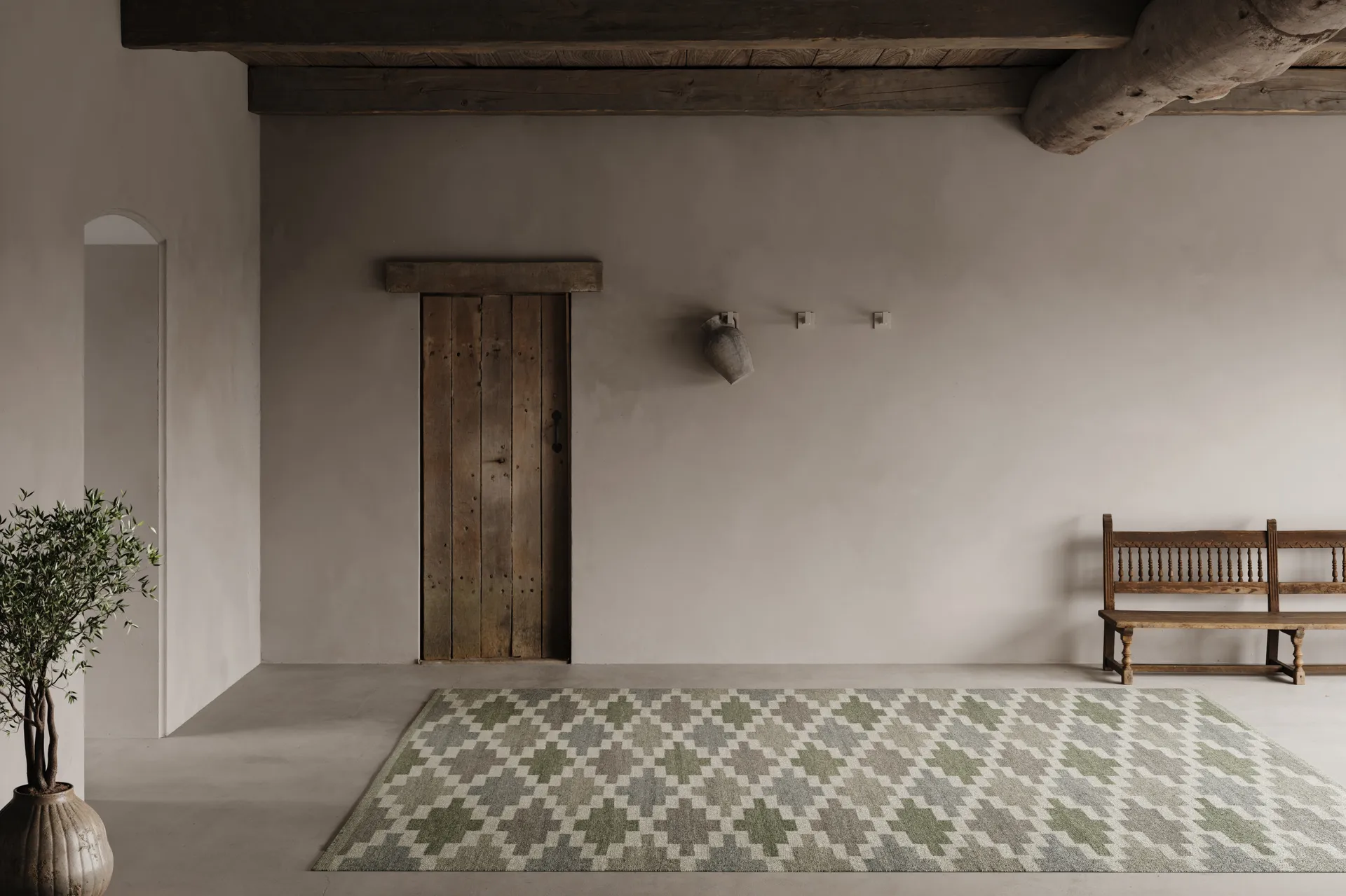 Röllakan Korsnäs rug, Teal, 200x300 cm Classic Collection