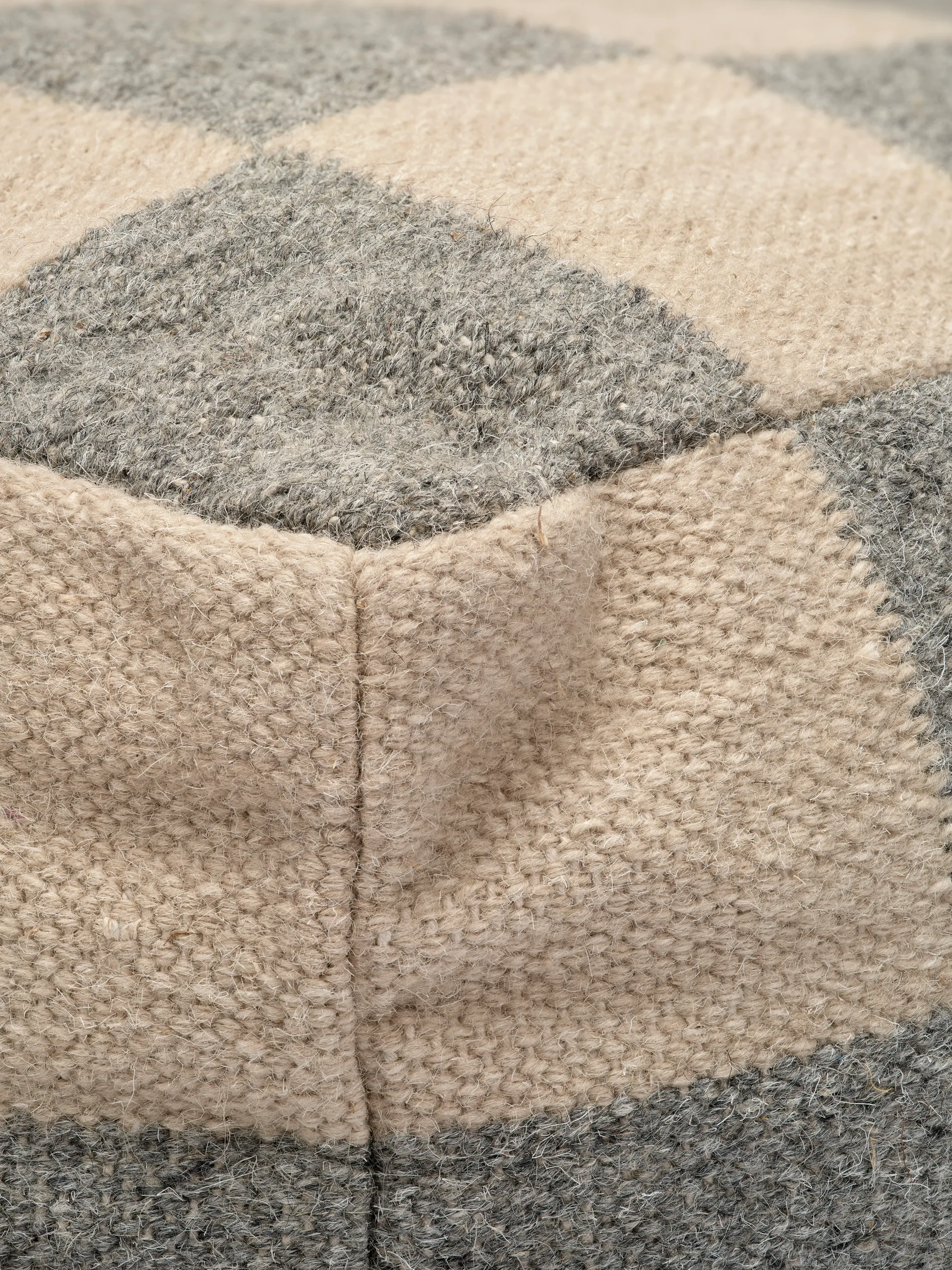 Square pouf 50x50 cm, Grey-natural Classic Collection