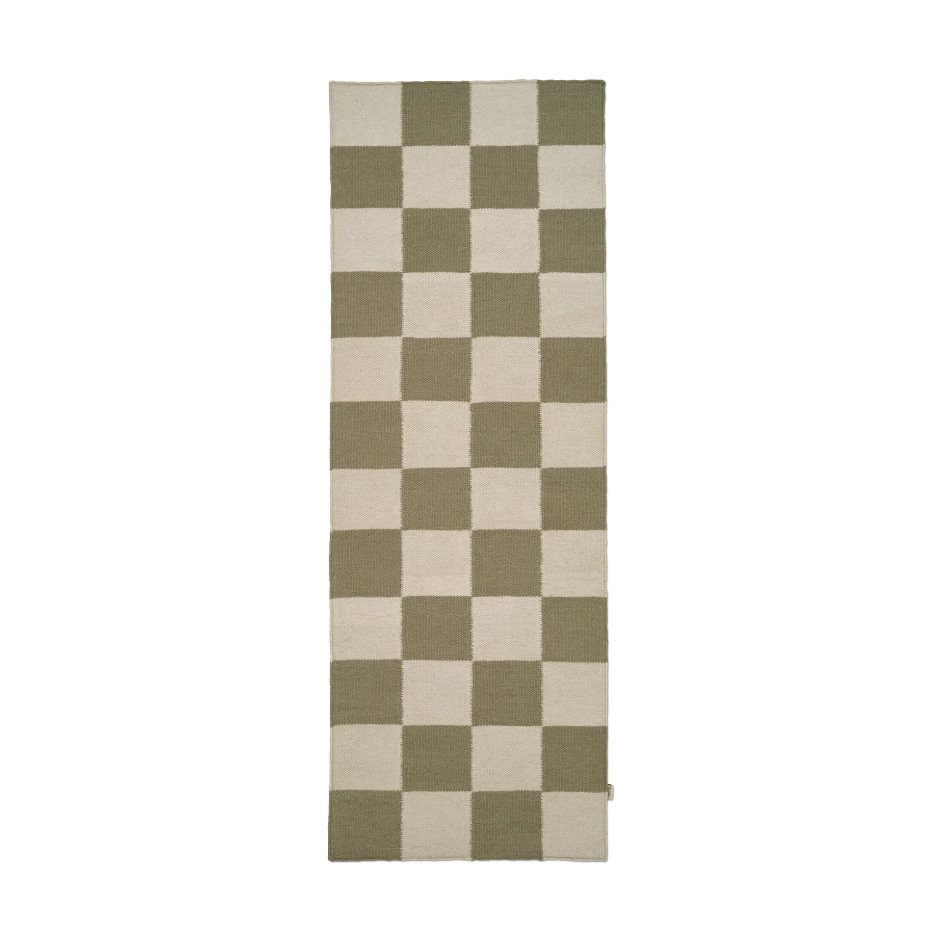 Square runner rug, White-green, 80x240 cm Classic Collection