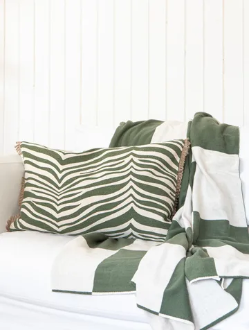 Square throw 130x170 cm - Green - Classic Collection