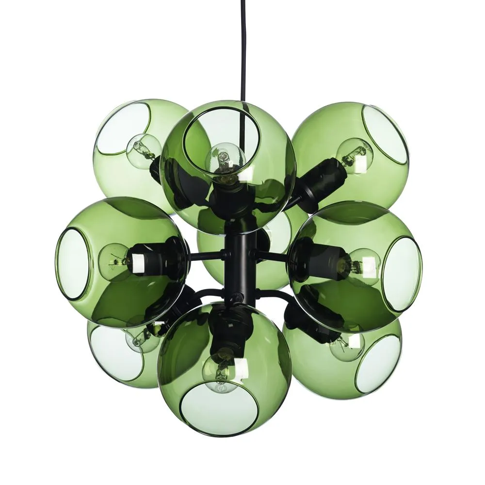 Tage pendant, black- green glass CO Bankeryd