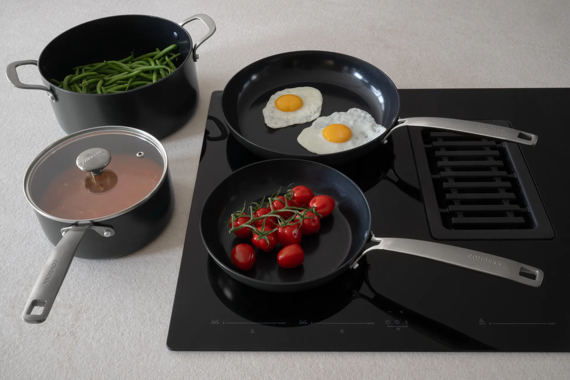 Combekk Element frying pan set, 2-piece, Black Combekk