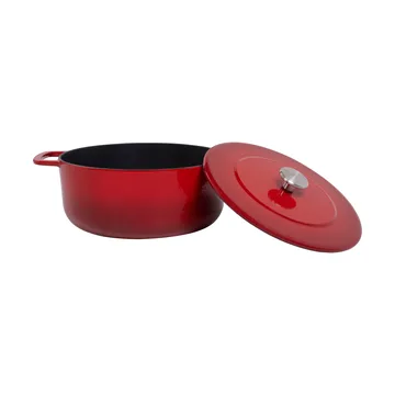 Combekk Enameled cast iron casserole Ø24 cm - Cherry - Combekk