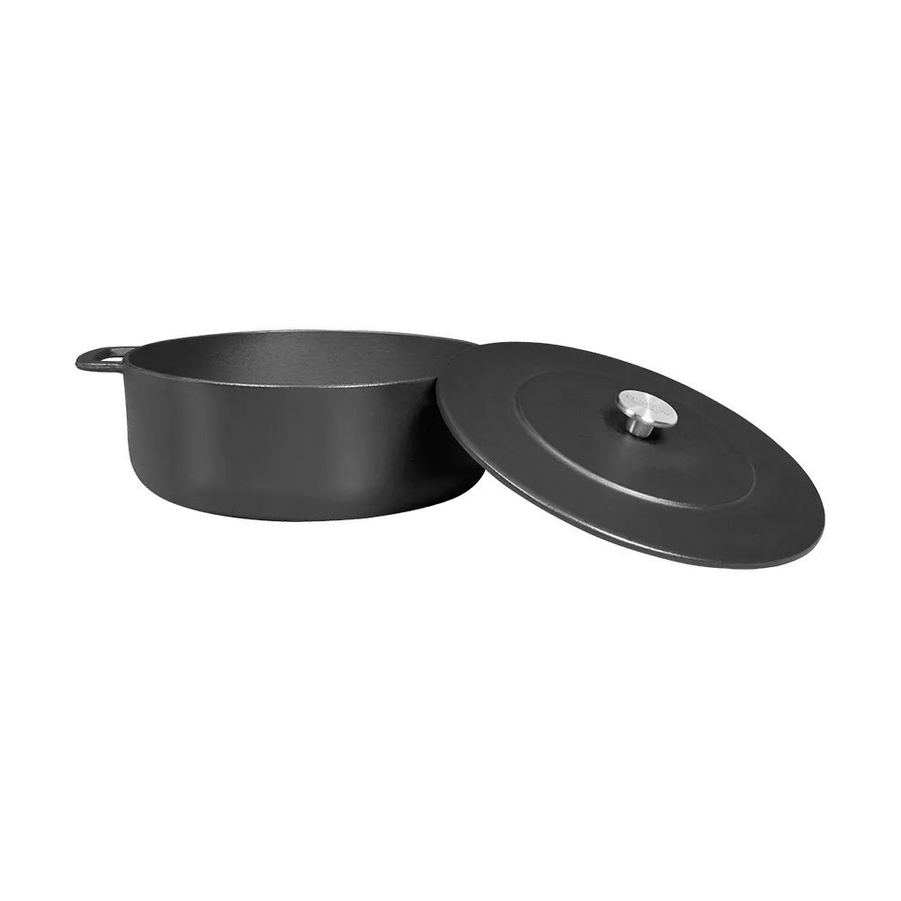 Combekk Enameled cast iron casserole Ø28 cm, Black Combekk