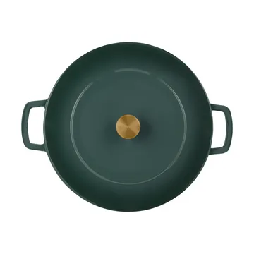 Combekk Enameled cast iron pot Ø32 cm - Holly Green-gold knob - Combekk