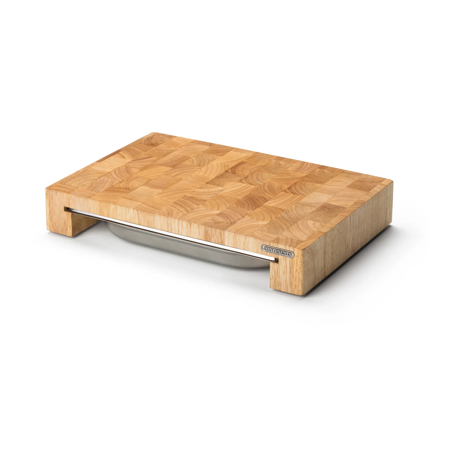 Cutting board rubber tree with 1 tray, 27x39 cm Continenta