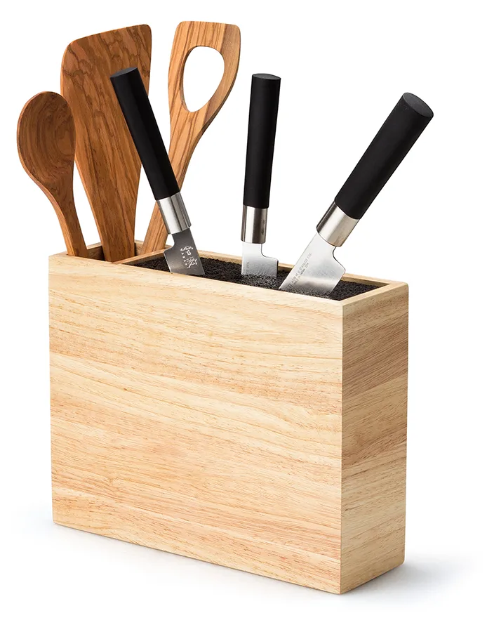 Knife Holder Box with Utensil Compartment, 21x9 cm Continenta