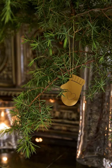 Deco Winter activities Christmas hanging ornaments 6 pieces - Brass - Cooee Design