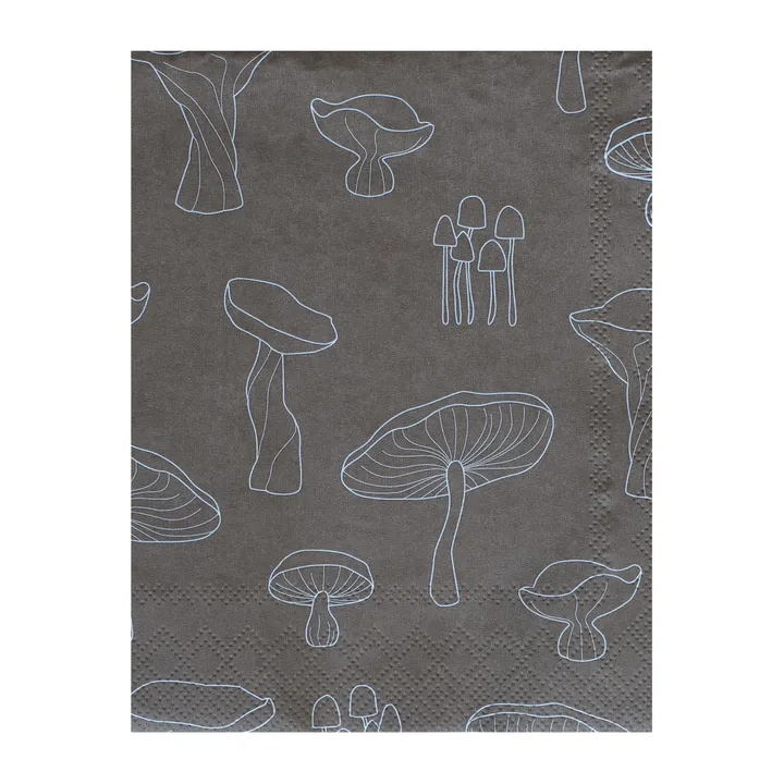 Fungi napkin 33x33 cm 20-pack - Hazelnut-white - Cooee Design