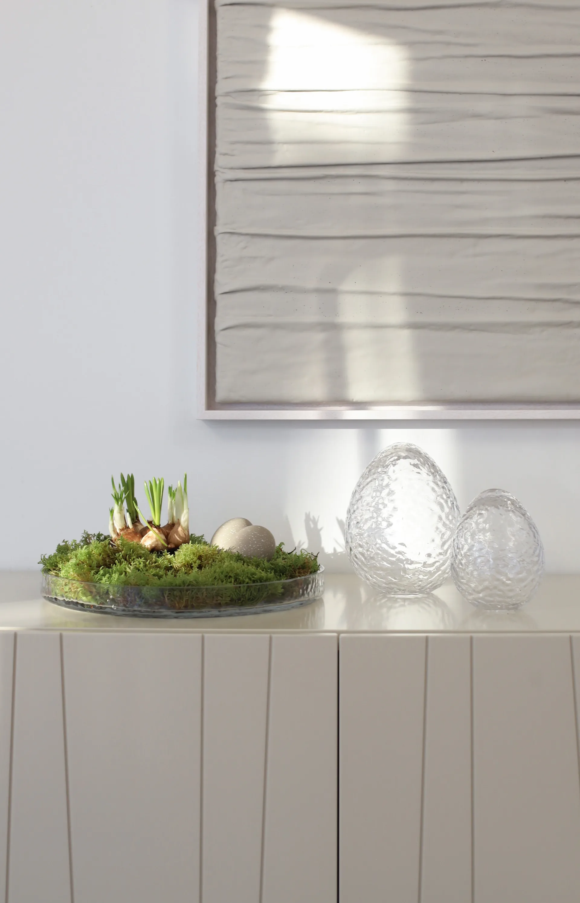 Gry standing egg 16 cm, Clear Cooee Design