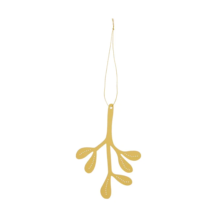 Mistletoe hanging decoration 2-pack - Brass, 12 cm - Cooee Design