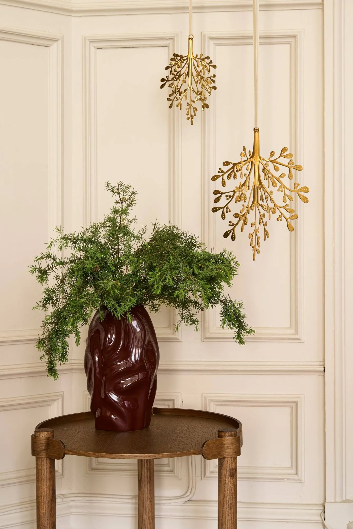 Mistletoe hanging decoration 2-pack, Brass 20 cm Cooee Design