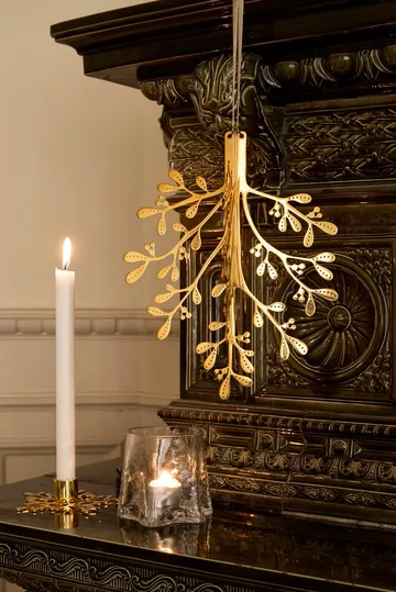 Mistletoe hanging decoration 2-pack - Brass, 29 cm - Cooee Design
