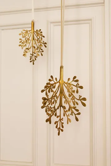 Mistletoe hanging decoration 2-pack - Brass, 29 cm - Cooee Design