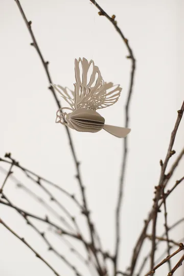Paper bird decoration hanging 2-pack - Sand - Cooee Design
