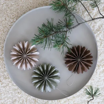 Paper Flowers Christmas ornament - coffee - Cooee Design