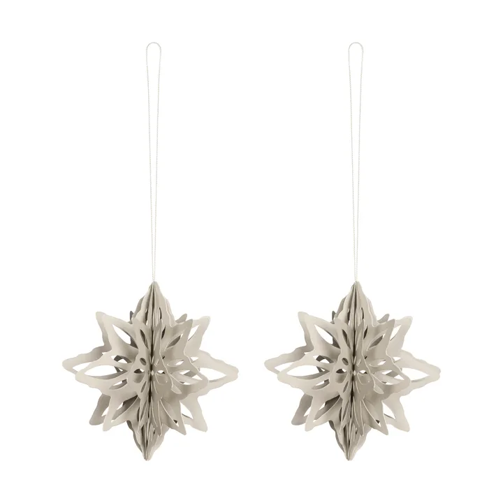 Paper Nova star decoration hanger 2-pack - Sand - Cooee Design