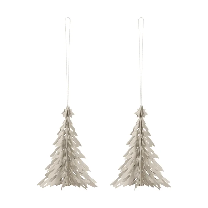 Paper Pinetree decoration hanger 2-pack - Sand - Cooee Design