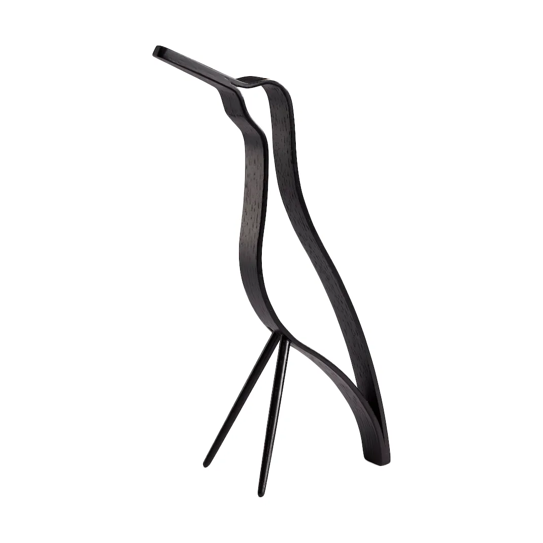 Woody Bird high 18 cm, Black stained oak Cooee Design