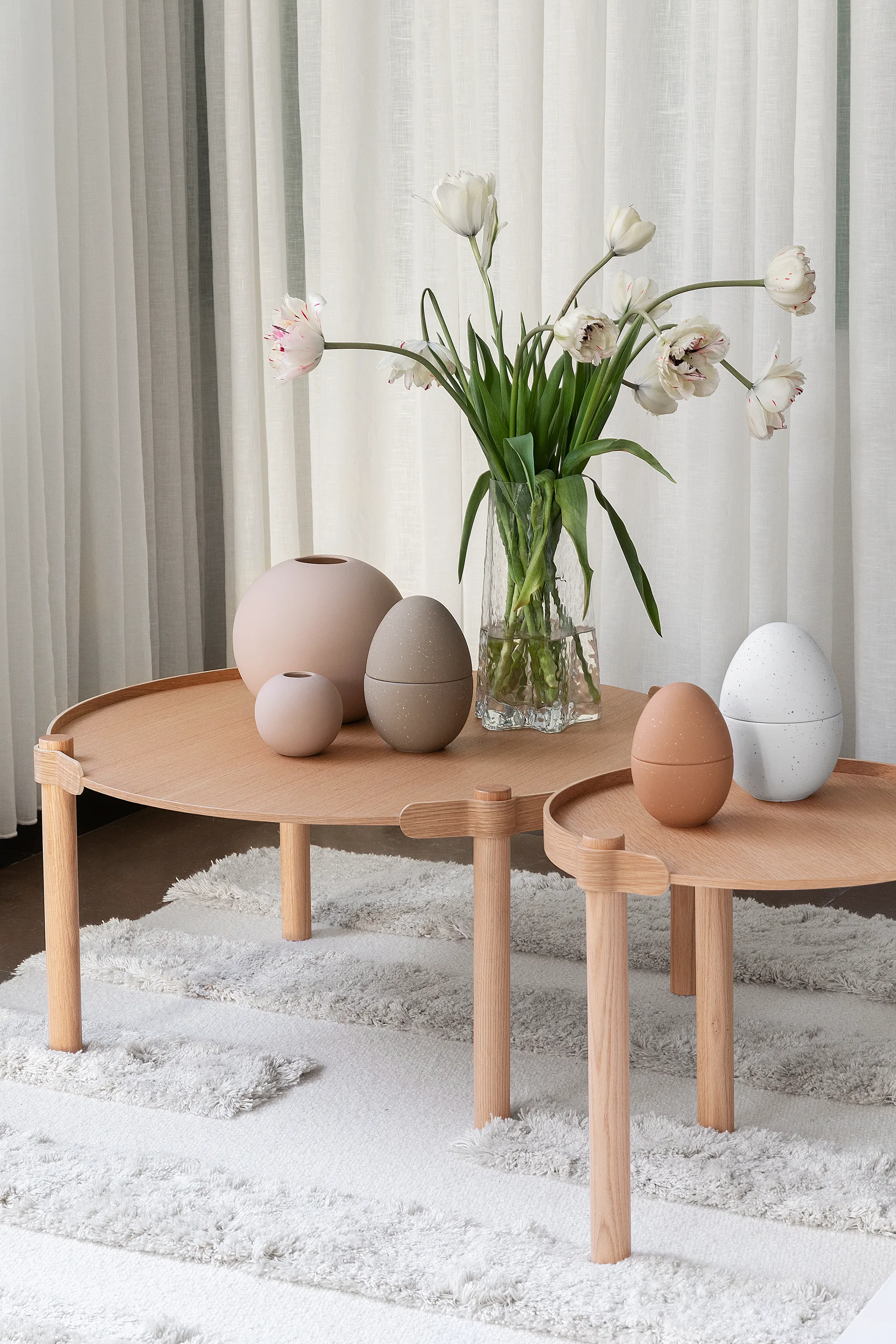 Woody table Ø45 cm, Oak Cooee Design
