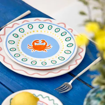 Summer Bliss side plate - Crab, Ø22 cm - Costa Nova