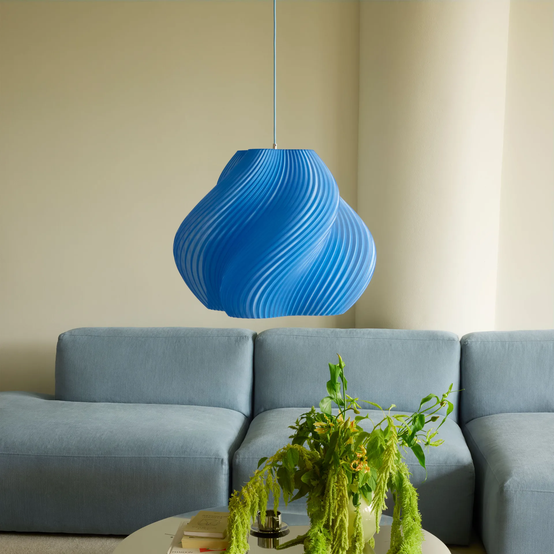 Soft Serve pendant, Blueberry sorbet-chrome, Mega, 60 cm Crème Atelier