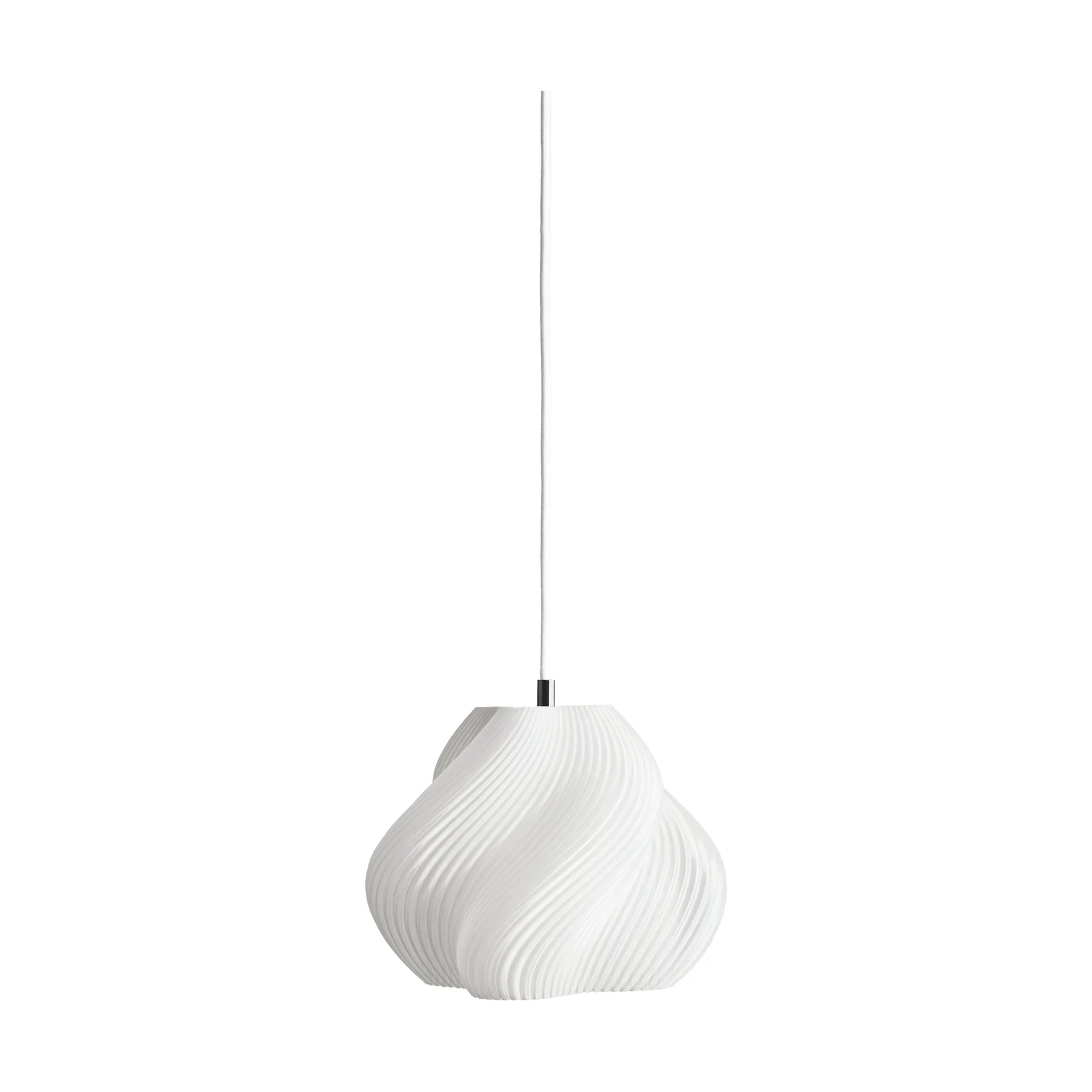 Soft Serve pendant, White-chrome, 01, 20 cm Crème Atelier