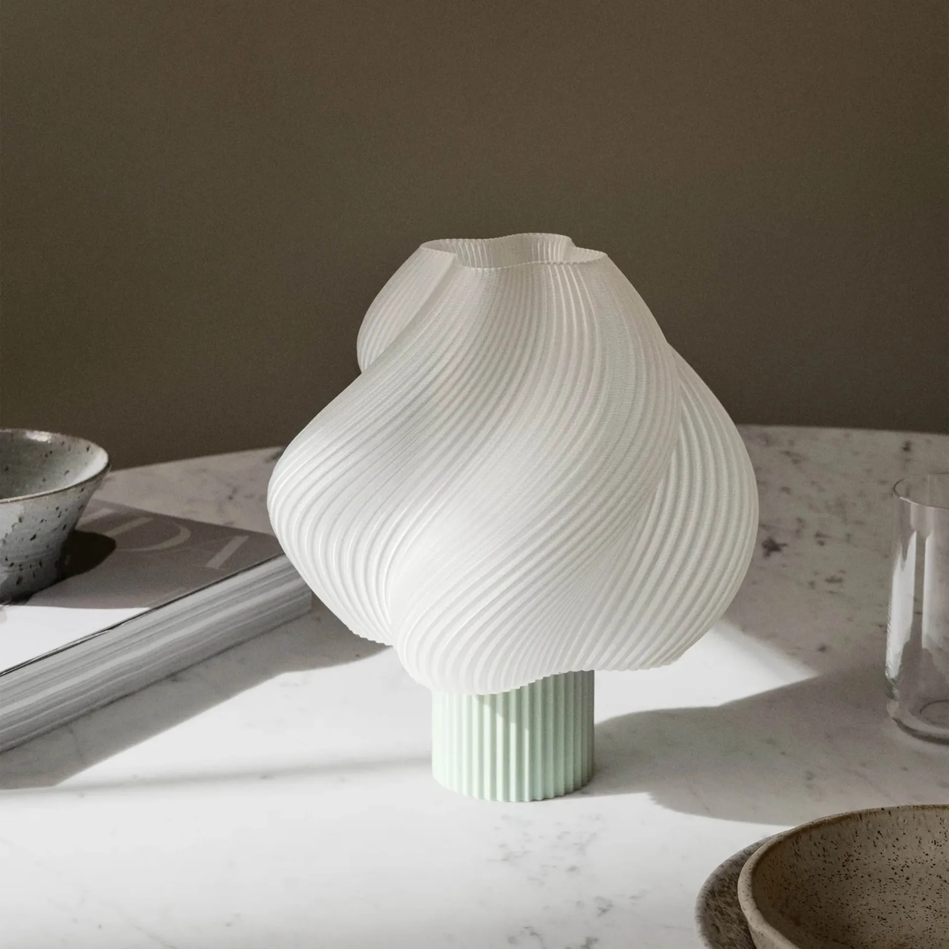 Soft Serve portable table lamp, Matcha, 23 cm Crème Atelier