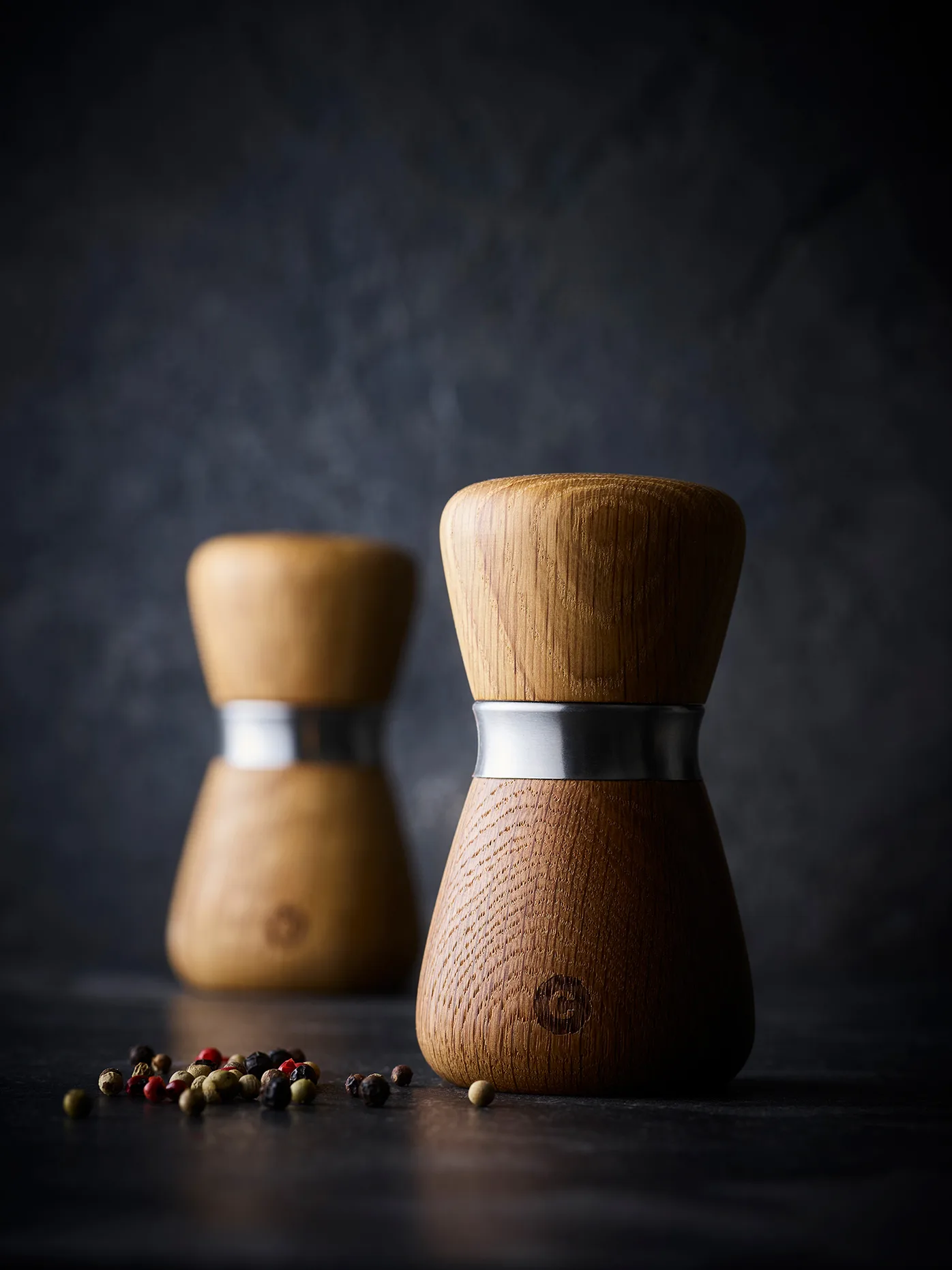 Kyoto spice grinder, Natural, FSC oak, 10 cm Crushgrind