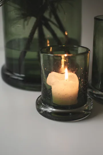 Bubble tealight holder Ø10 cm - Green - DBKD