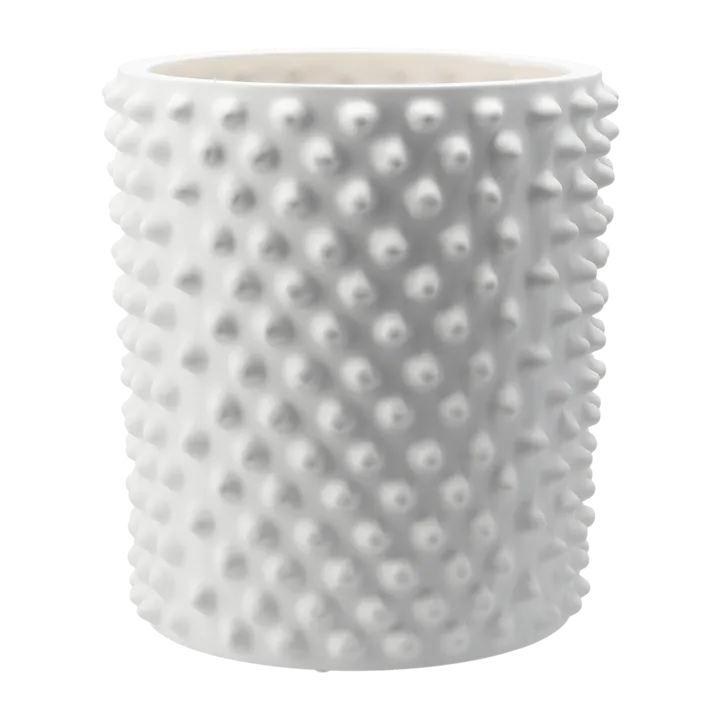 Cloudy flower pot matte white - large - DBKD