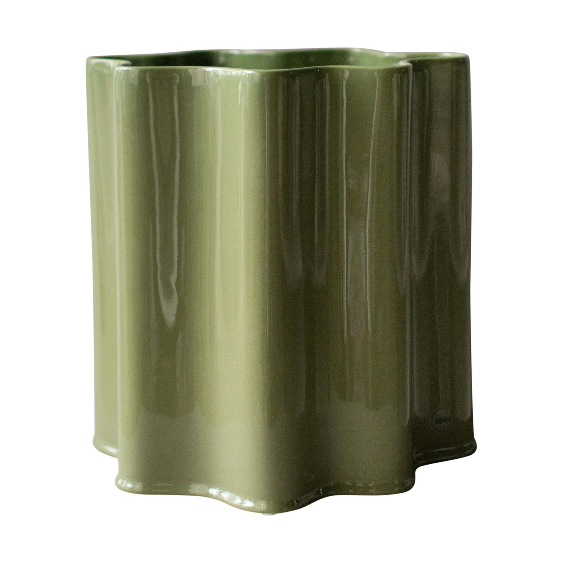 Filter flower pot, Shiny green, Ø25 cm DBKD