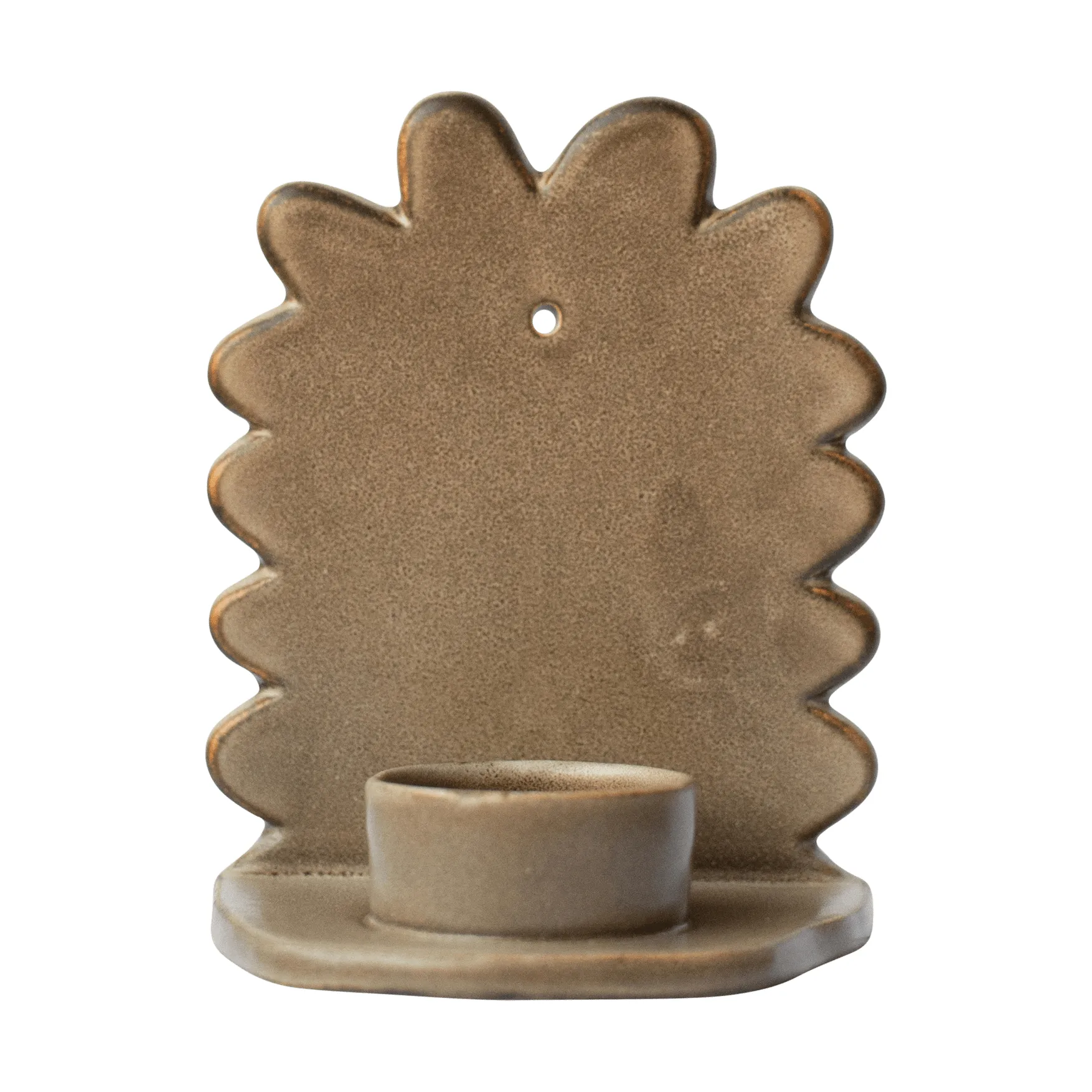 Flowery wall candle holder, Beige DBKD