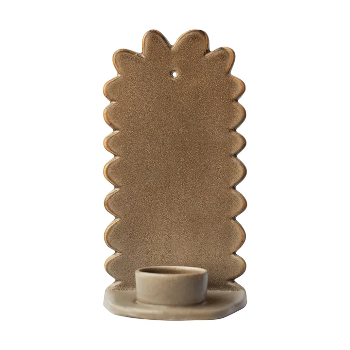 Flowery wall candle holder - Beige - DBKD