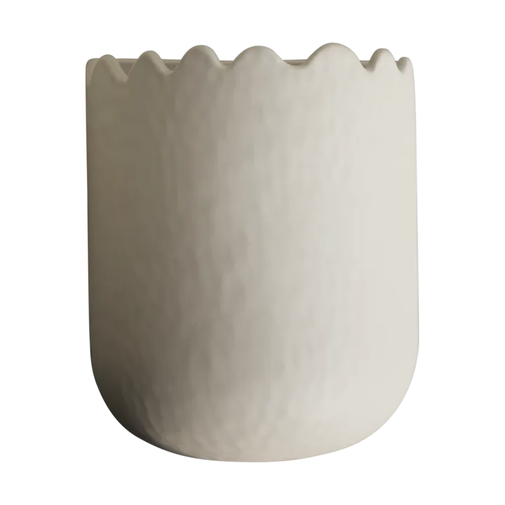 Flowery wall pot 19 cm - Cream - DBKD