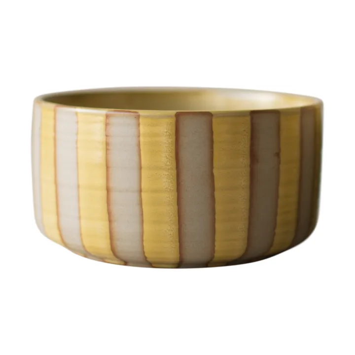 Line decorative bowl Ø16 cm - Yellow - DBKD