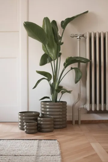 Mud plant pot shiny dust - Ø10 cm - DBKD
