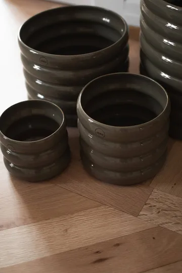 Mud plant pot shiny dust - Ø14 cm - DBKD