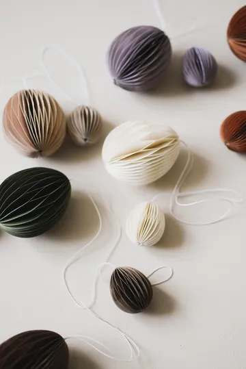 Ovoid Easter decoration paper 7 cm - Sand - DBKD