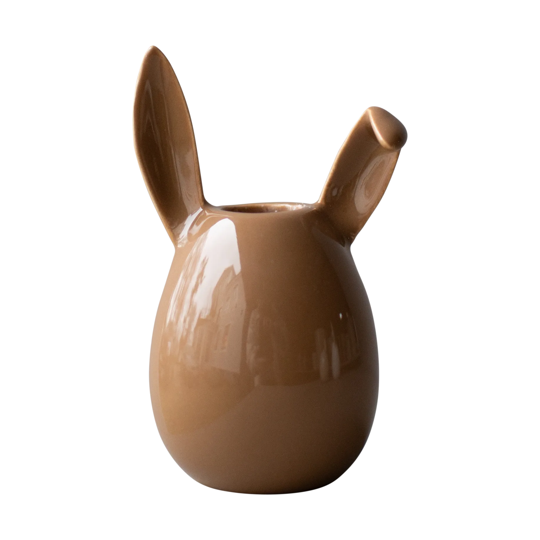 Rabbit candlestick 13 cm, Shiny nougat DBKD